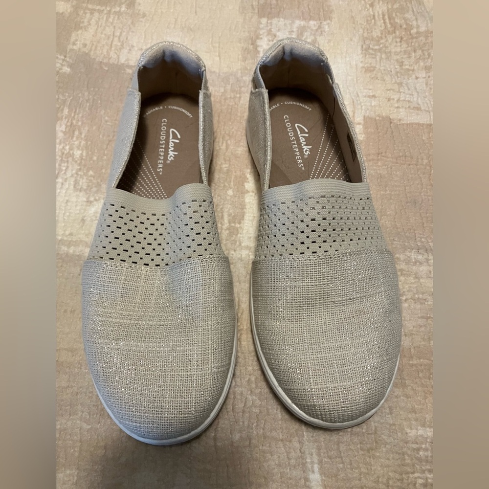 Clarks Light Tan Slip-On Loafers